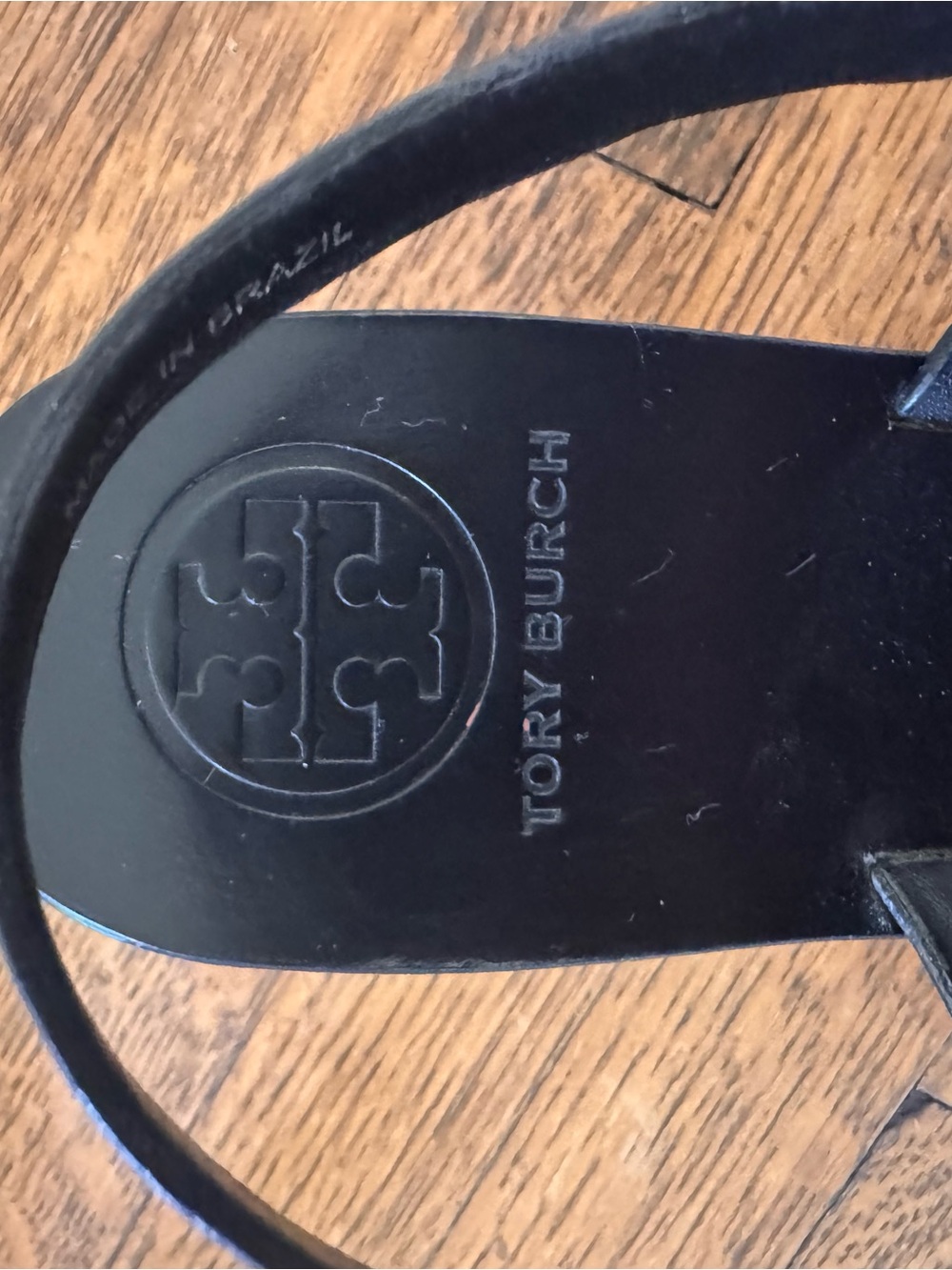 Tory Burch Black heeled Sandals with Silver Logo - Picture 3 of 5